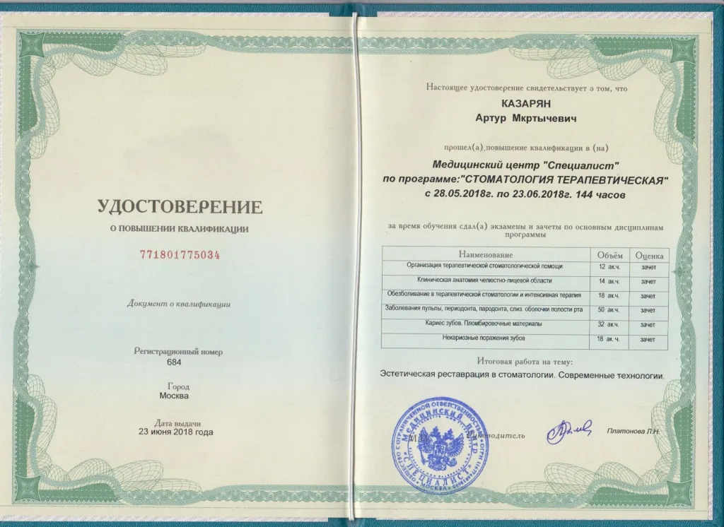 Сертификат 60